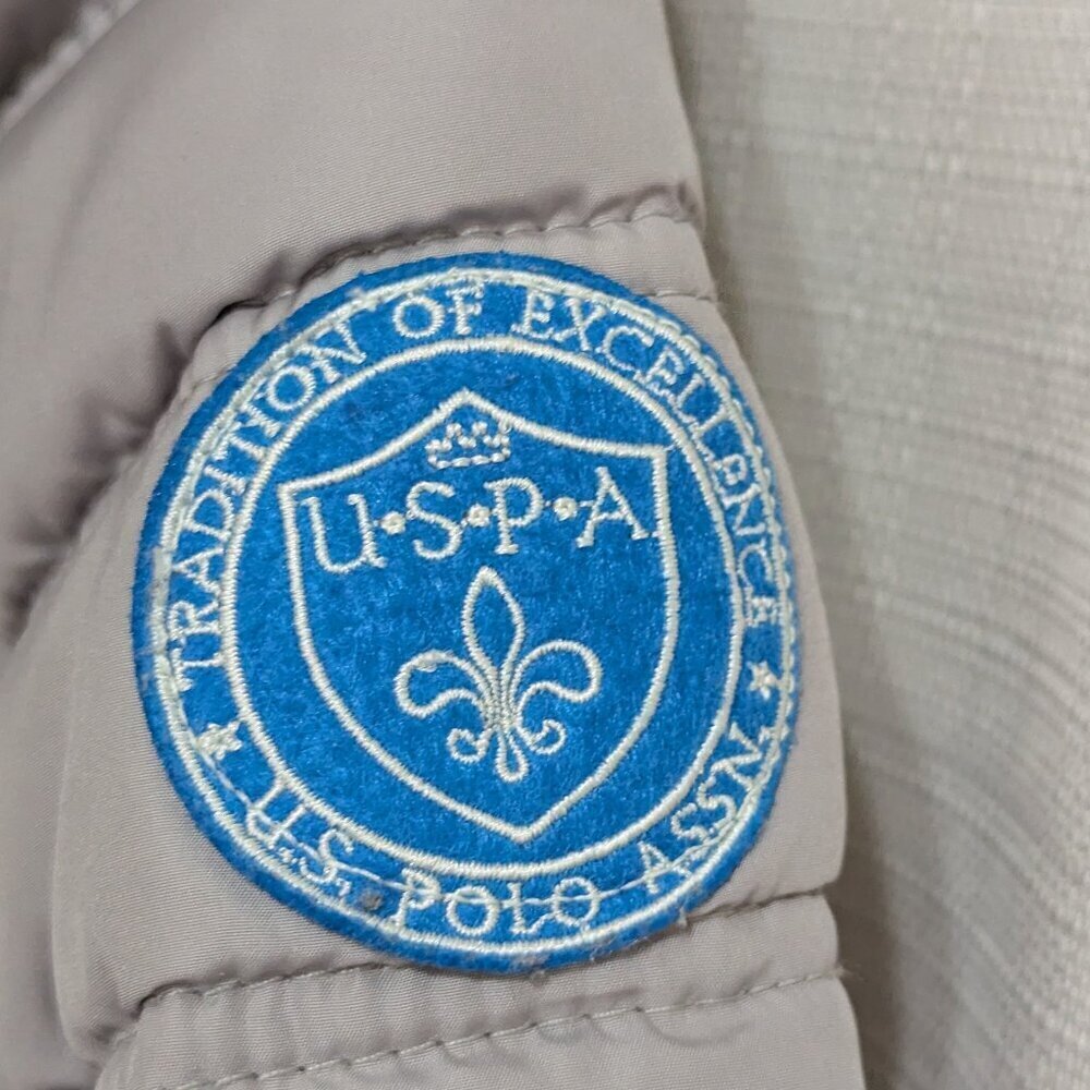 U.S Polo ASSN Women's Puffer Jacket Grey Size S Hooded - Picture 5 of 8